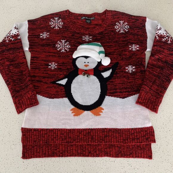 United States Sweaters Christmas Jingle Bells Penguin Sweater!‎ (M) - Picture 1 of 4
